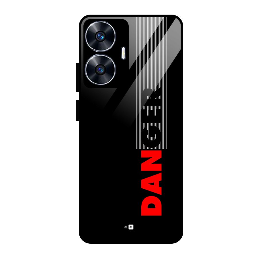 Vertical Danger Glass Back Case for Realme Narzo N55