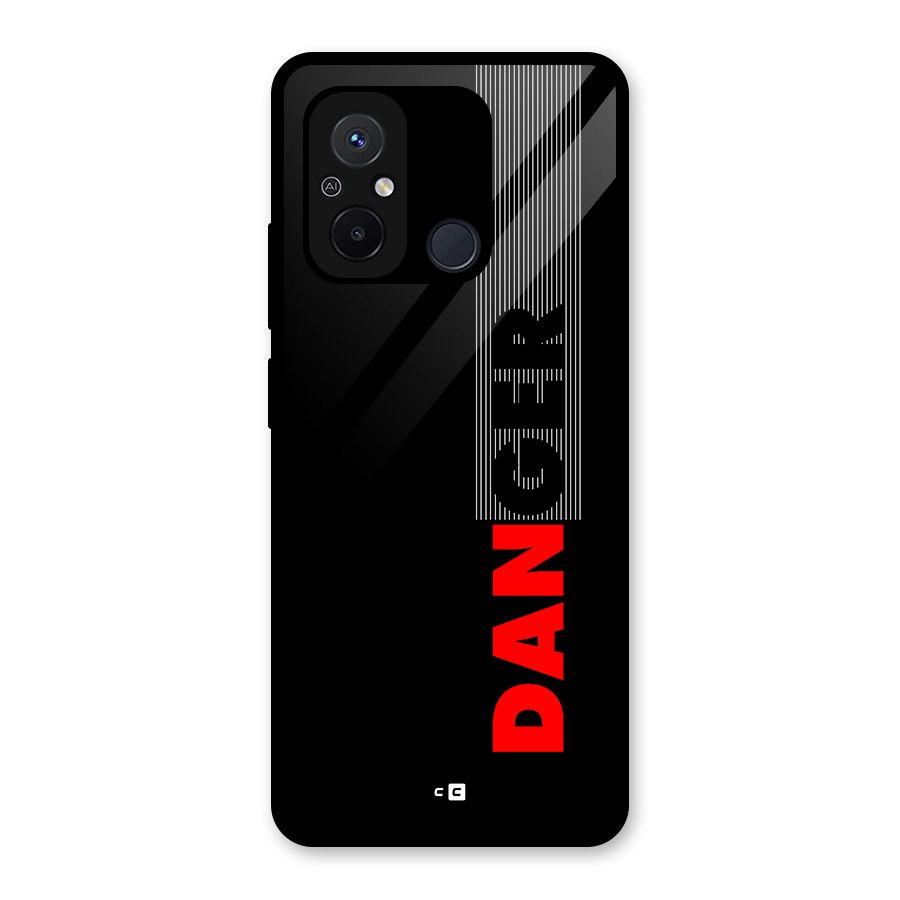 Vertical Danger Glass Back Case for Redmi 12C