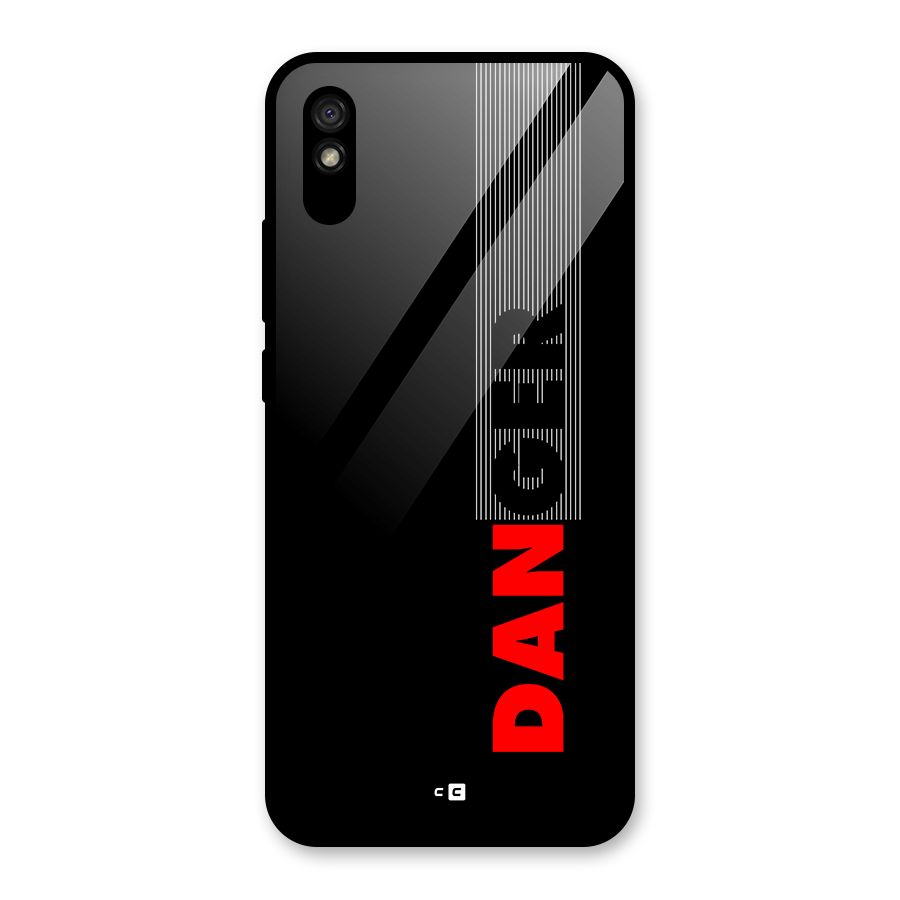 Vertical Danger Glass Back Case for Redmi 9A