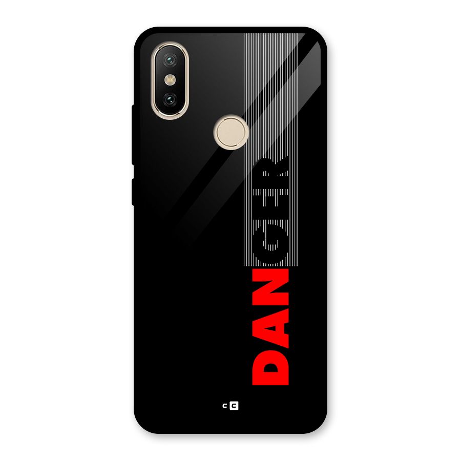 Vertical Danger Glass Back Case for Redmi A2