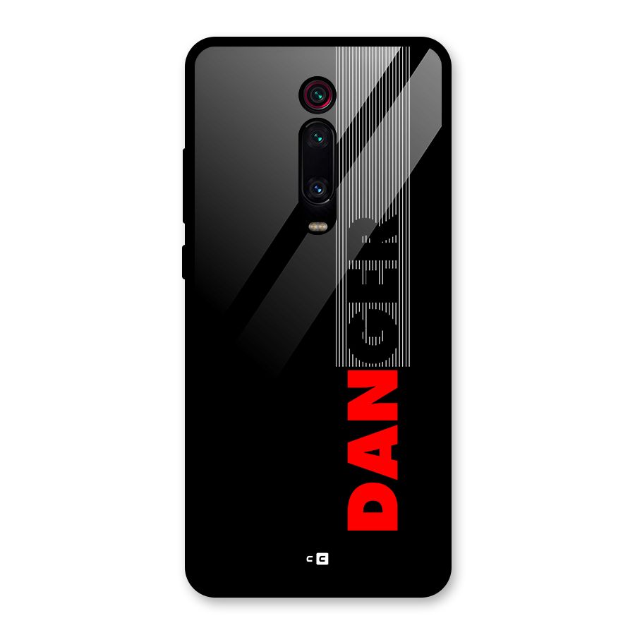 Vertical Danger Glass Back Case for Redmi K20