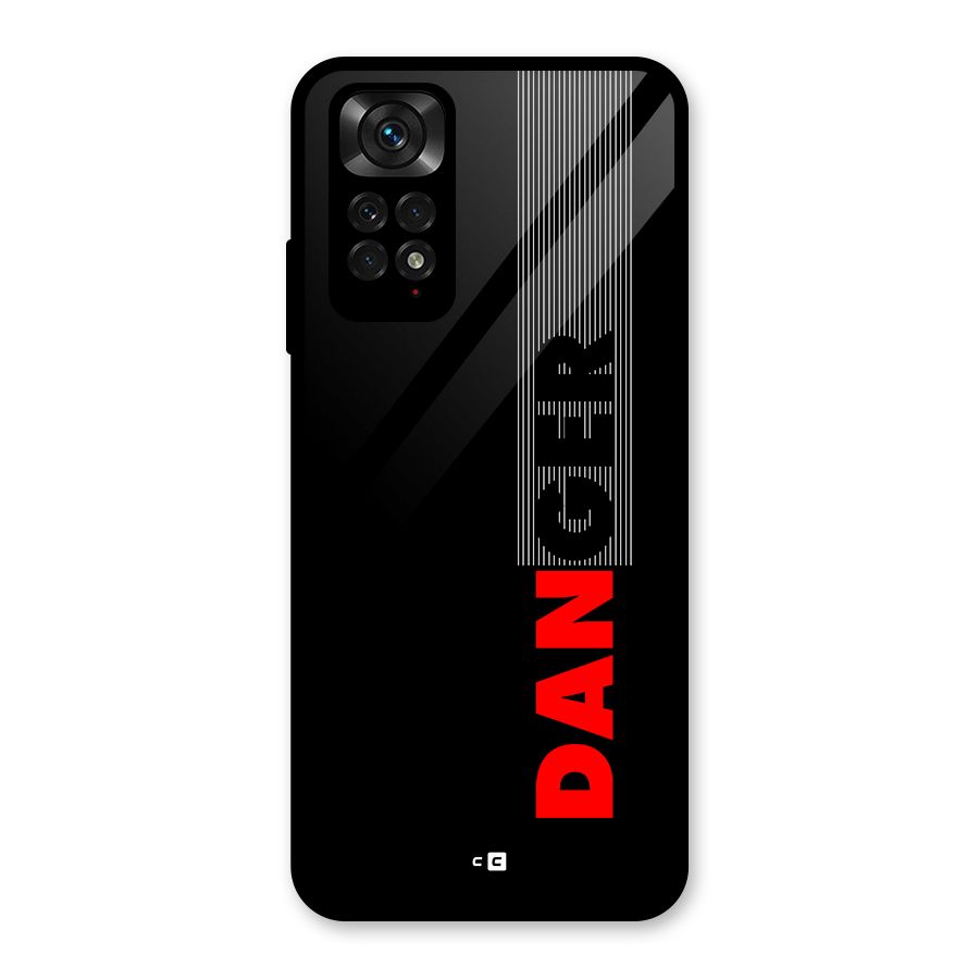 Vertical Danger Glass Back Case for Redmi Note 11S