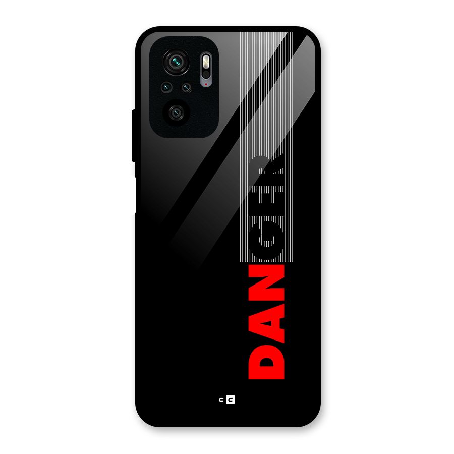 Vertical Danger Glass Back Case for Redmi Note 11 SE