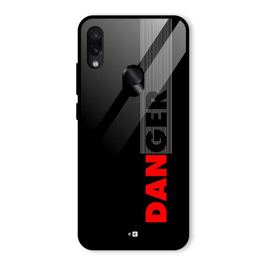 Vertical Danger Glass Back Case for Redmi Note 7 Pro