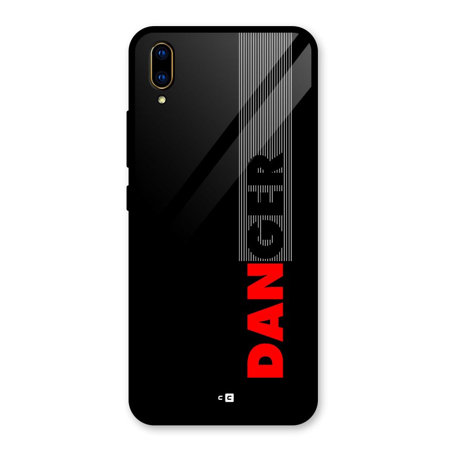 Vertical Danger Glass Back Case for Vivo V11 Pro