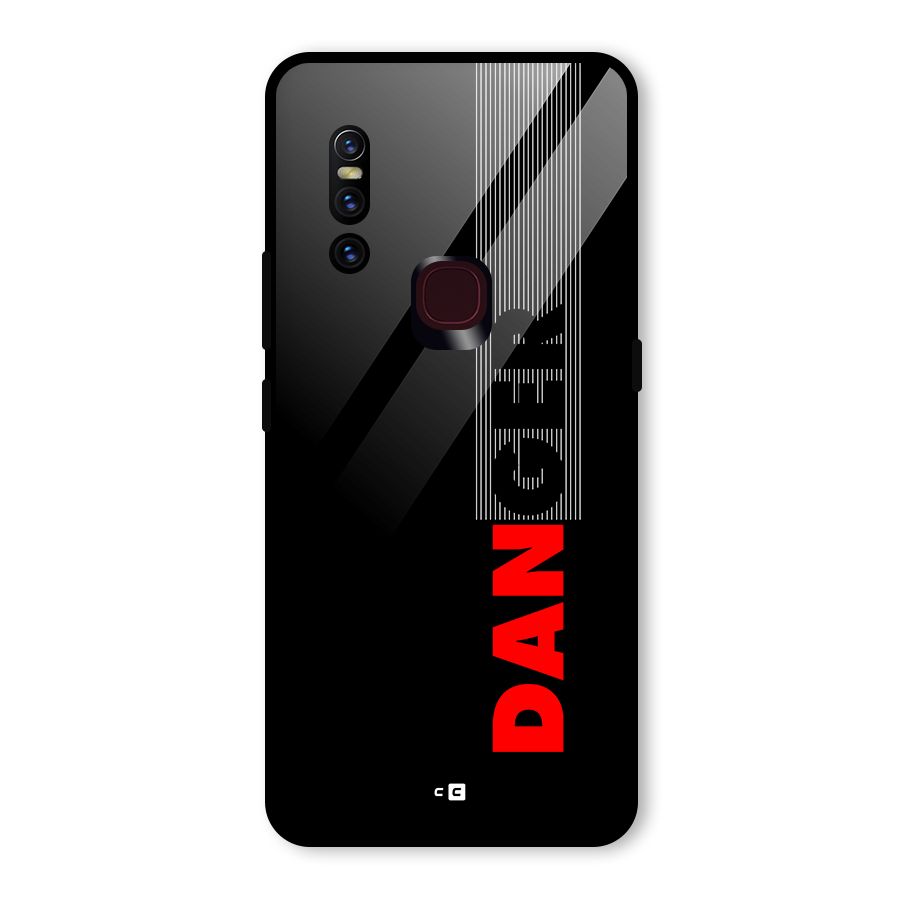 Vertical Danger Glass Back Case for Vivo V15