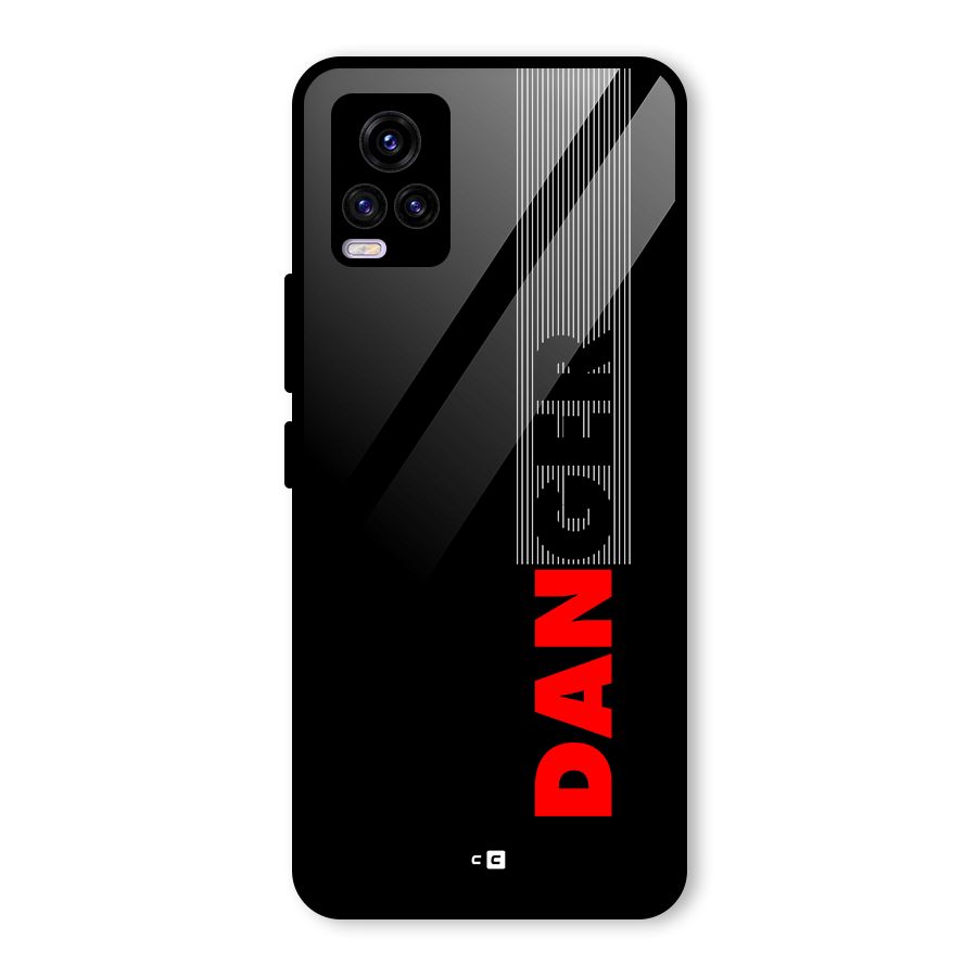 Vertical Danger Glass Back Case for Vivo V20