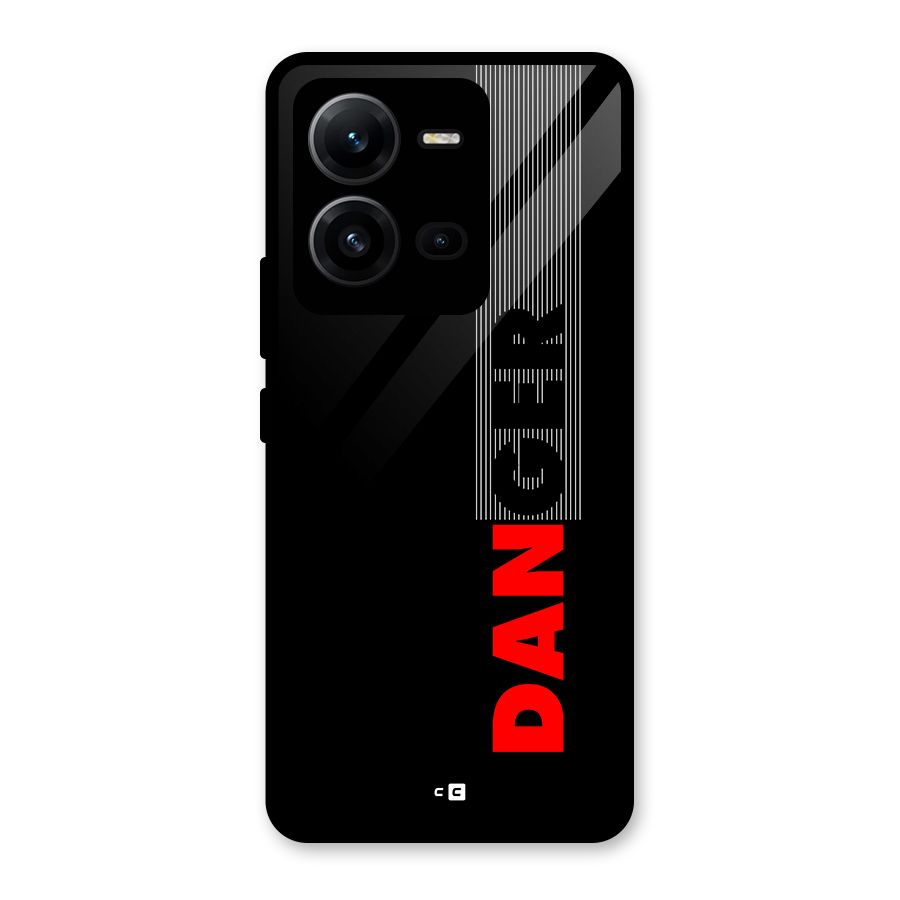 Vertical Danger Glass Back Case for Vivo V25