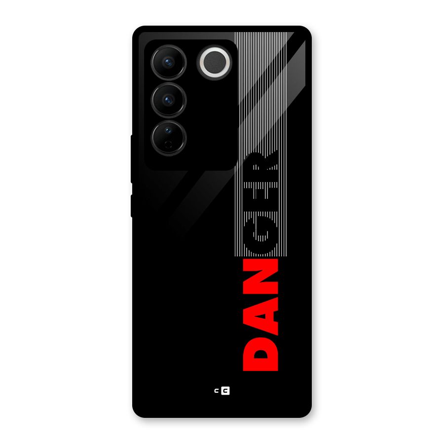 Vertical Danger Glass Back Case for Vivo V27