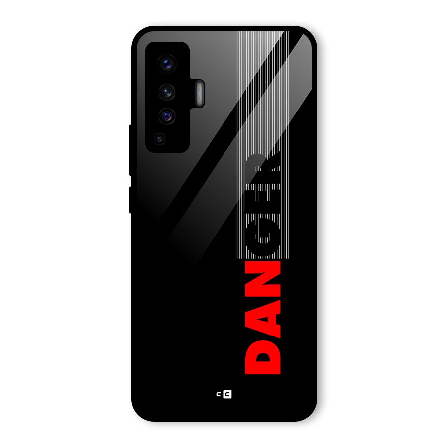 Vertical Danger Glass Back Case for Vivo X50