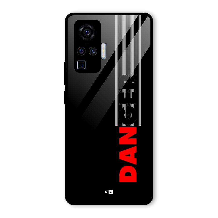 Vertical Danger Glass Back Case for Vivo X50 Pro