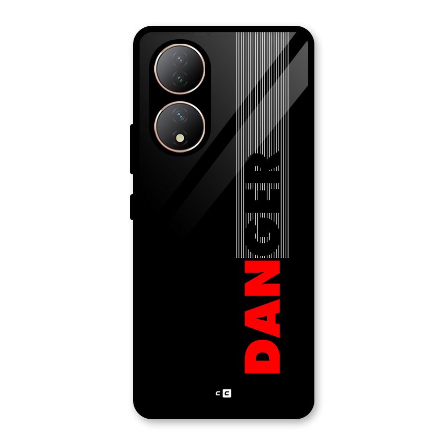 Vertical Danger Glass Back Case for Vivo Y100A