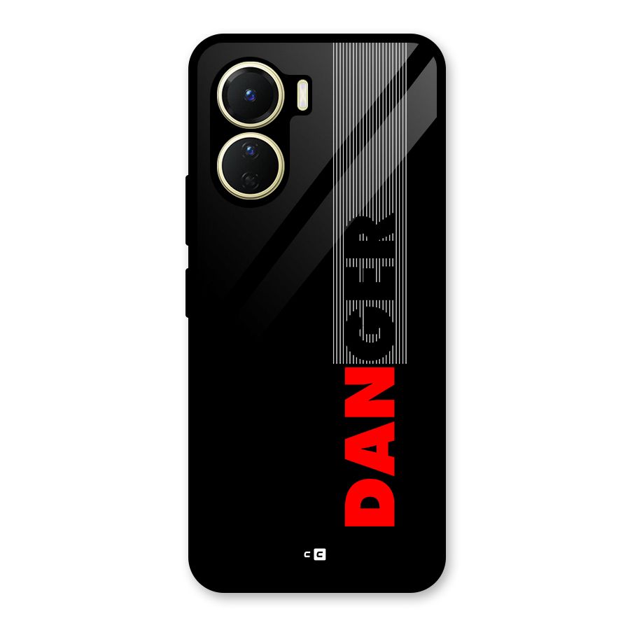 Vertical Danger Glass Back Case for Vivo Y16