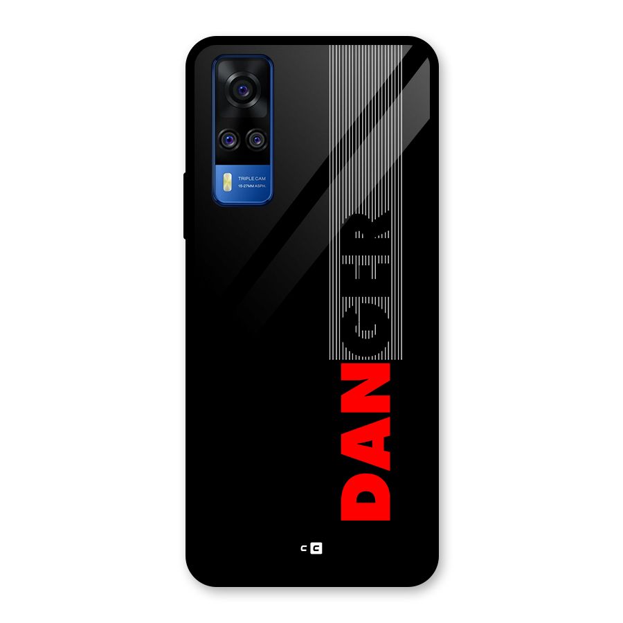 Vertical Danger Glass Back Case for Vivo Y31