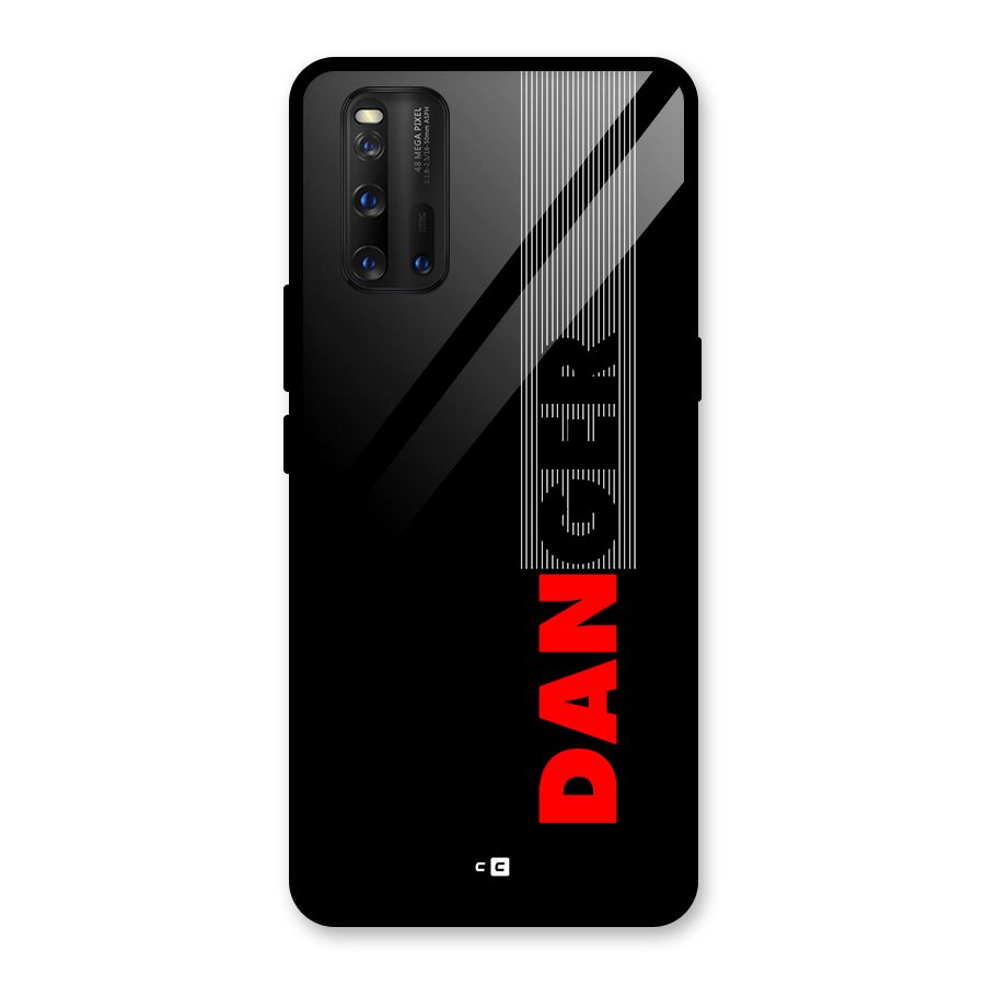 Vertical Danger Glass Back Case for Vivo iQOO 3