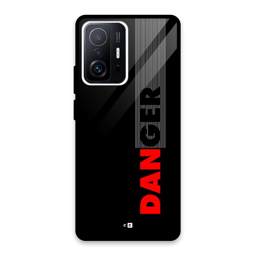 Vertical Danger Glass Back Case for Xiaomi 11T Pro