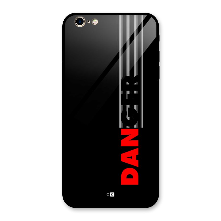 Vertical Danger Glass Back Case for iPhone 6 Plus 6S Plus