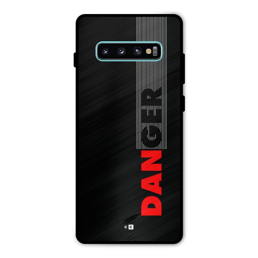 Vertical Danger Metal Back Case for Galaxy S10 Plus