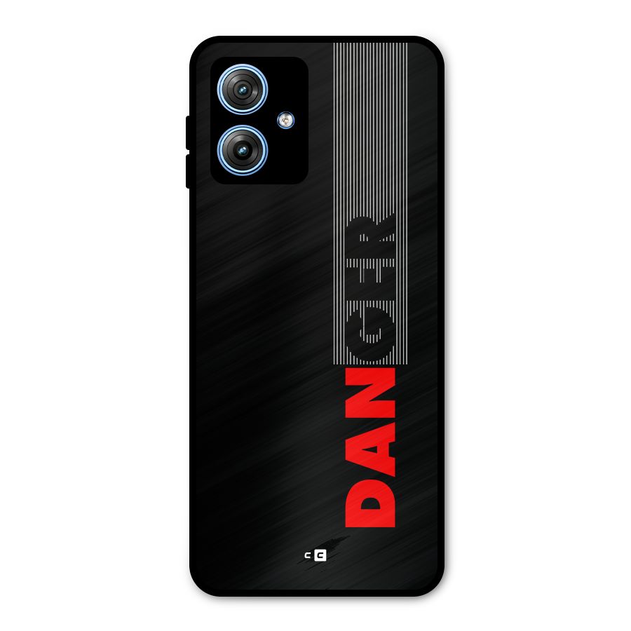 Vertical Danger Metal Back Case for Moto G54