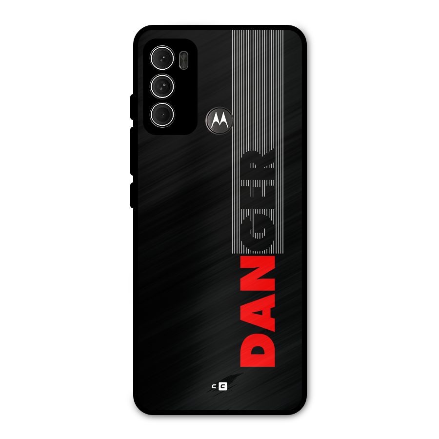 Vertical Danger Metal Back Case for Moto G60