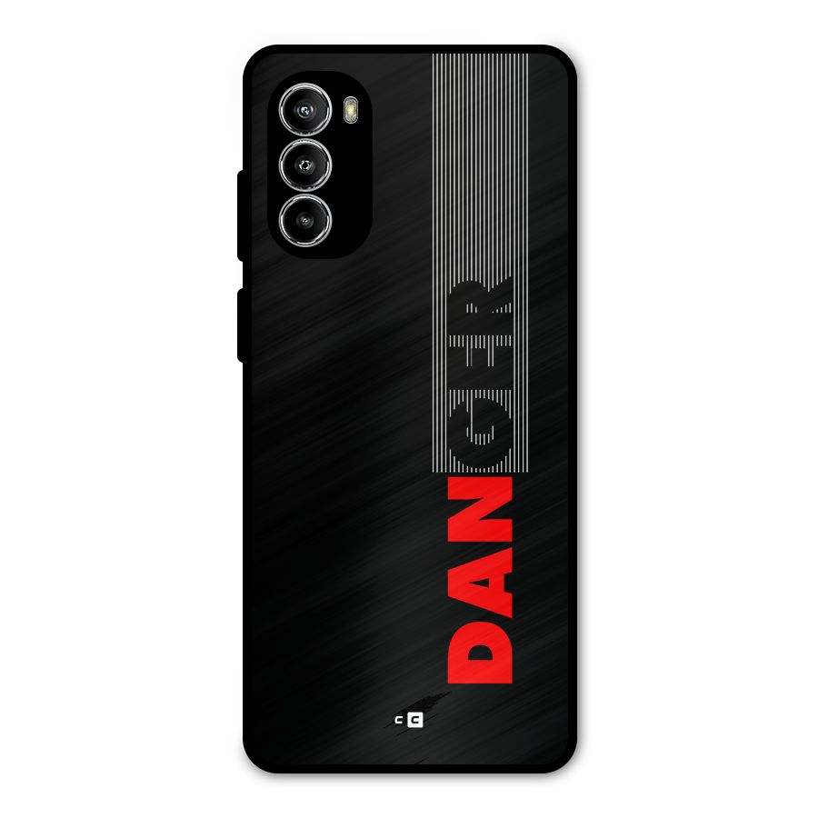 Vertical Danger Metal Back Case for Moto G82