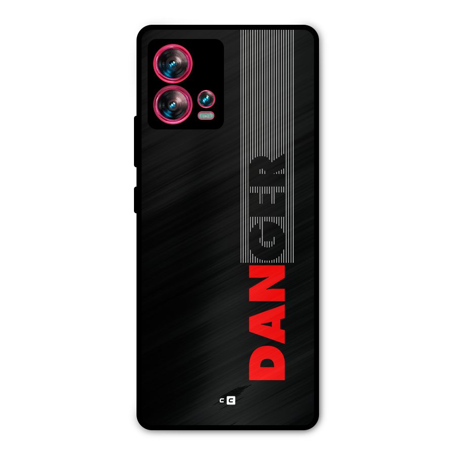 Vertical Danger Metal Back Case for Motorola Edge 30 Fusion