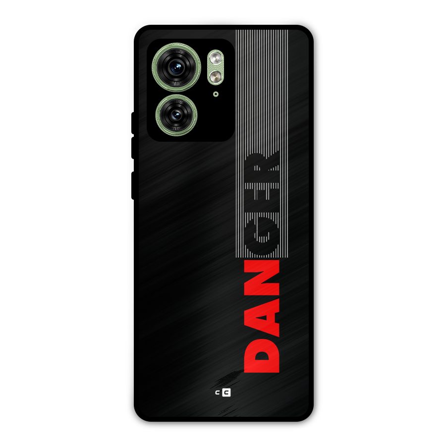 Vertical Danger Metal Back Case for Motorola Edge 40 5G
