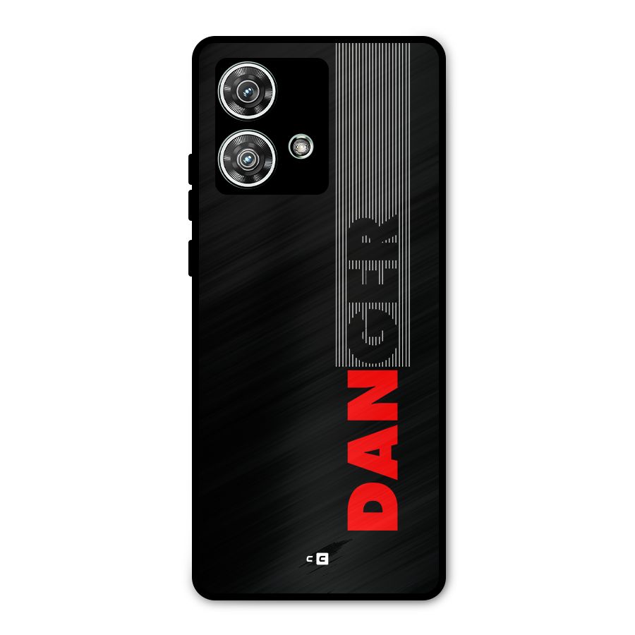 Vertical Danger Metal Back Case for Motorola Edge 40 Neo