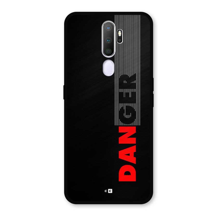Vertical Danger Metal Back Case for Oppo A9 (2020)