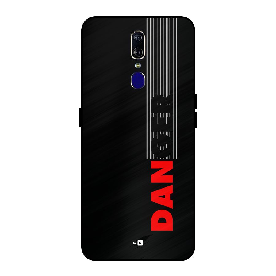 Vertical Danger Metal Back Case for Oppo F11