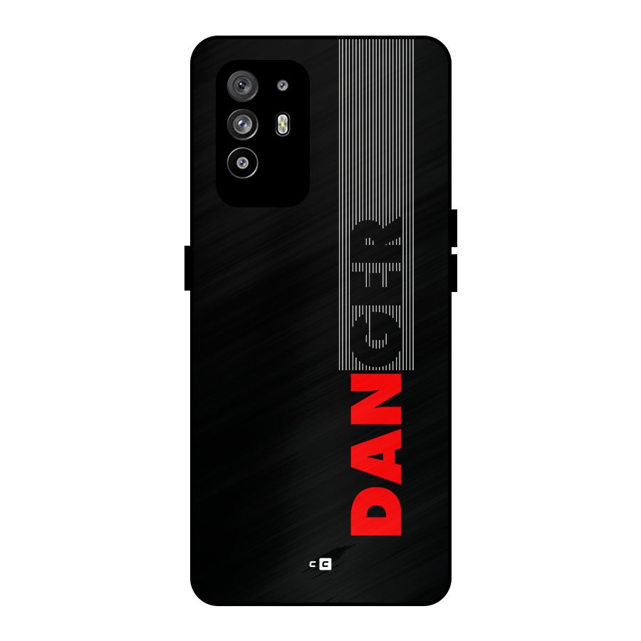 Vertical Danger Metal Back Case for Oppo F19 Pro Plus 5G