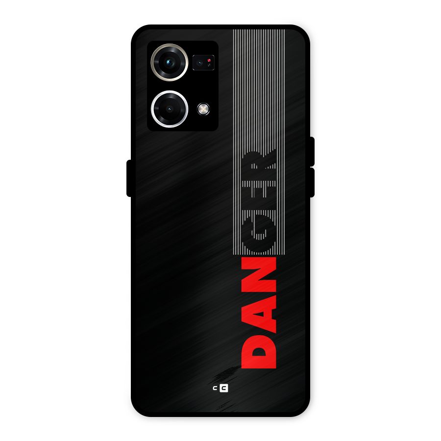 Vertical Danger Metal Back Case for Oppo F21 Pro 4G