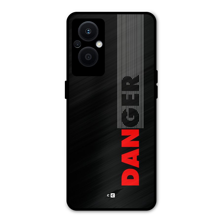 Vertical Danger Metal Back Case for Oppo F21 Pro 5G