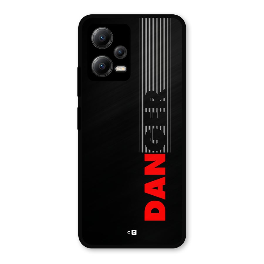 Vertical Danger Metal Back Case for Poco X5