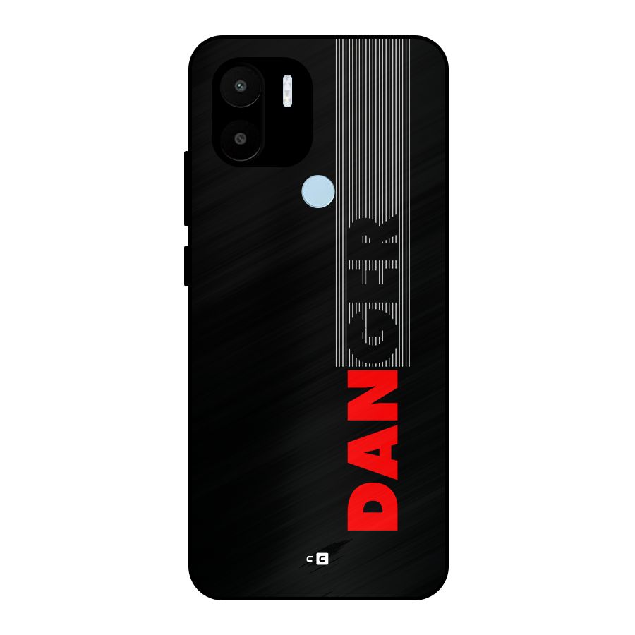 Vertical Danger Metal Back Case for Redmi A2 Plus