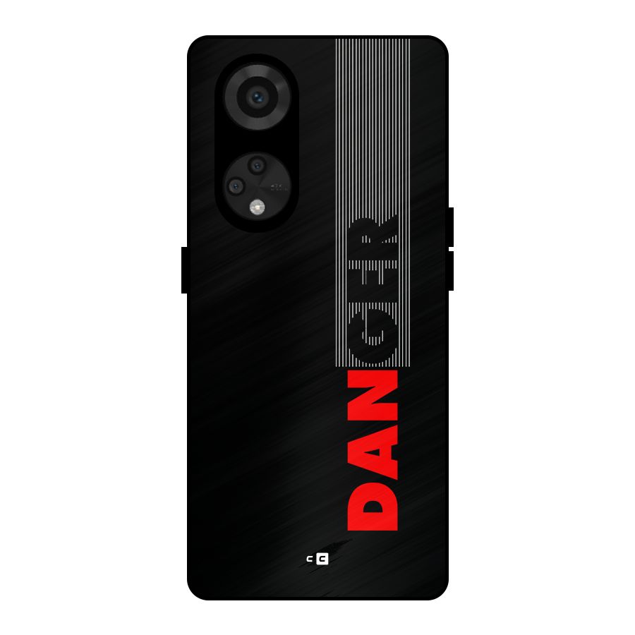 Vertical Danger Metal Back Case for Reno8 T 5G