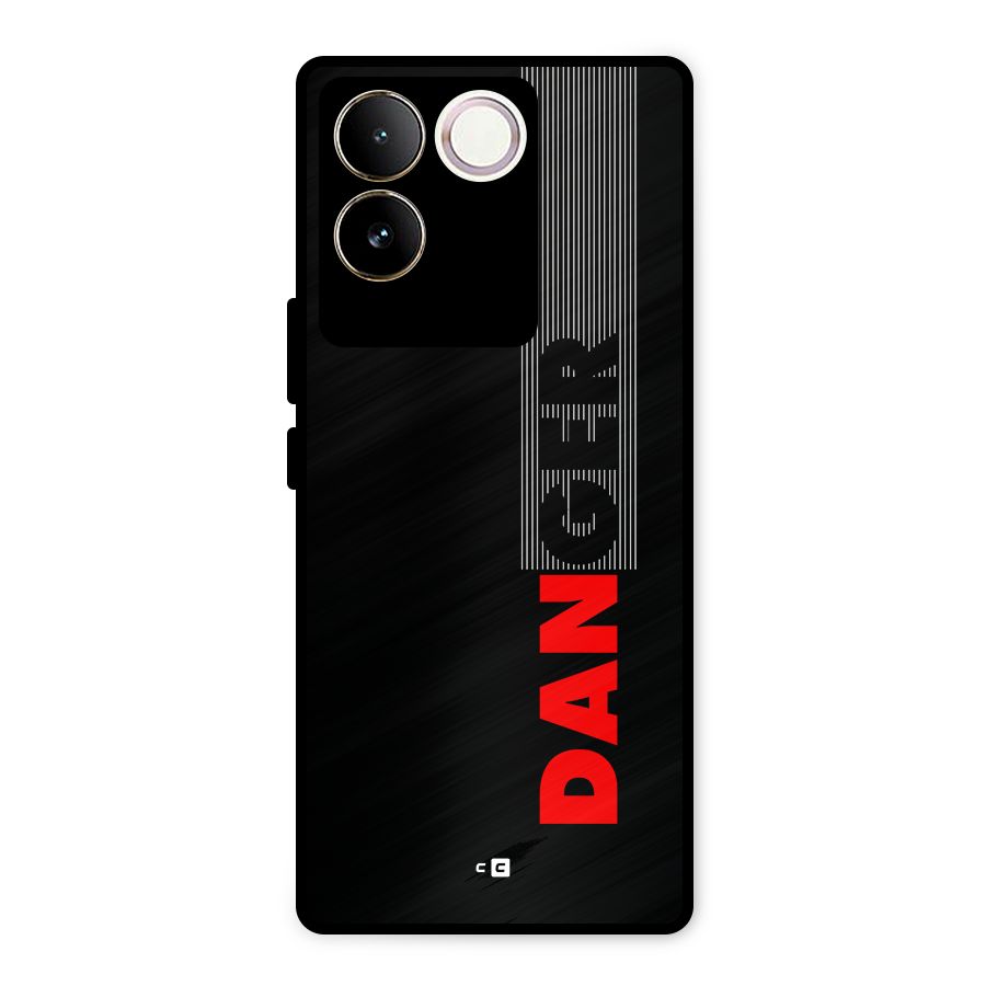 Vertical Danger Metal Back Case for Vivo T2 Pro