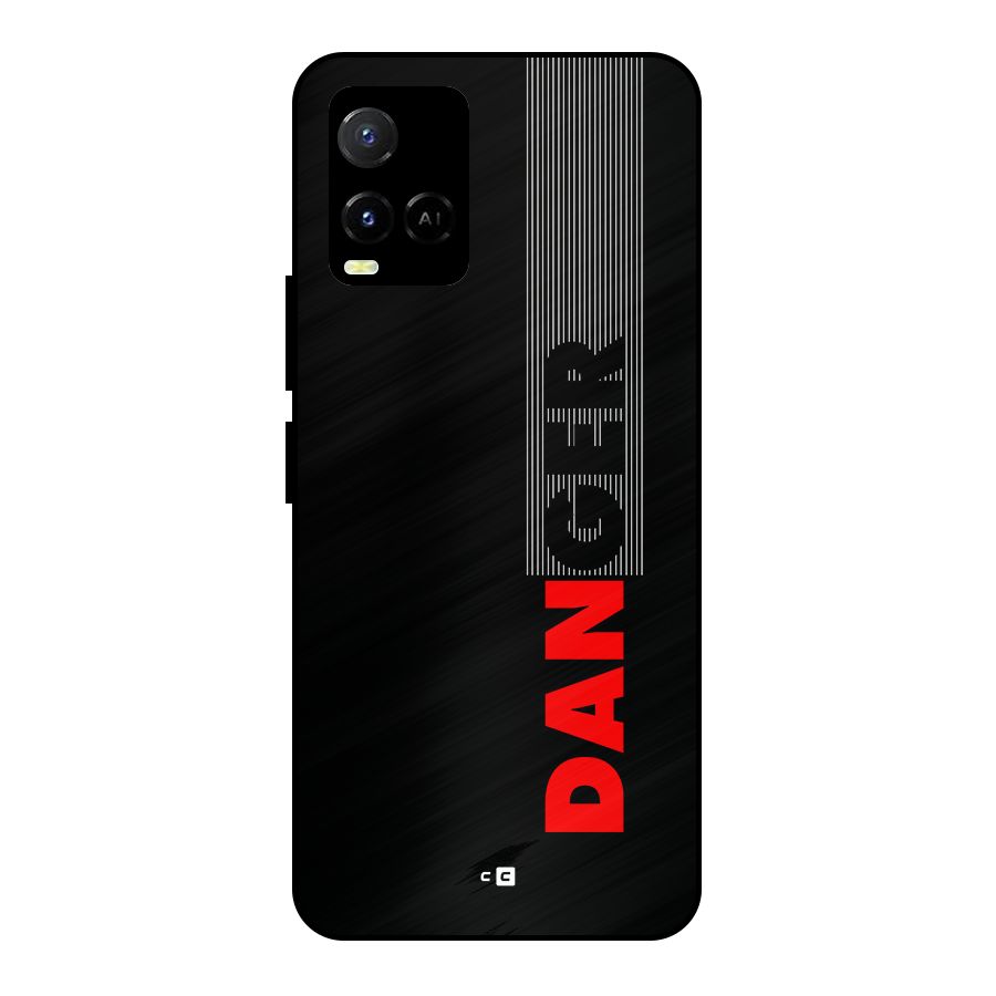 Vertical Danger Metal Back Case for Vivo Y21G