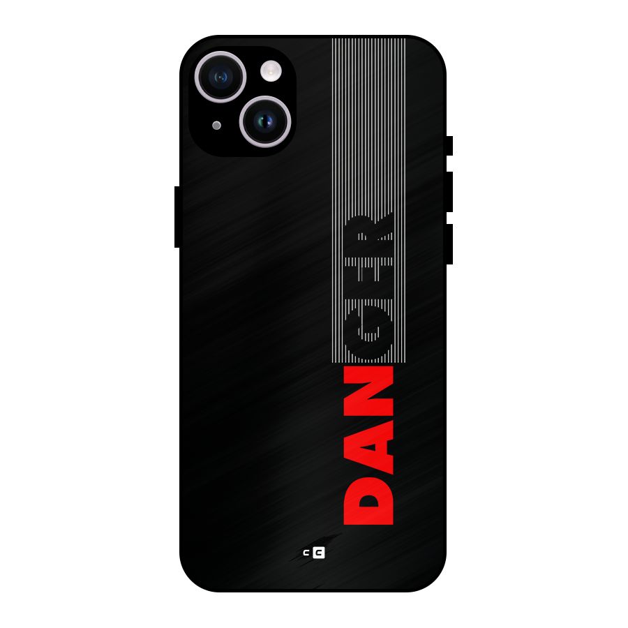 Vertical Danger Metal Back Case for iPhone 14 Plus