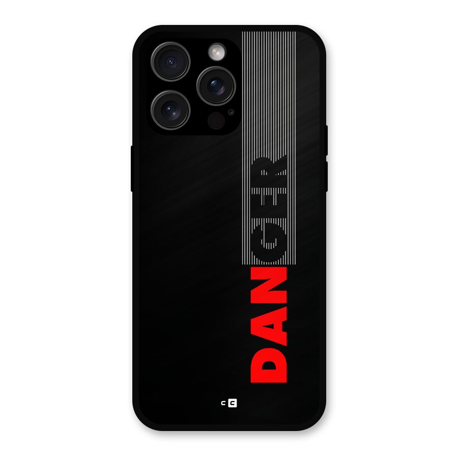 Vertical Danger Metal Back Case for iPhone 15 Pro Max