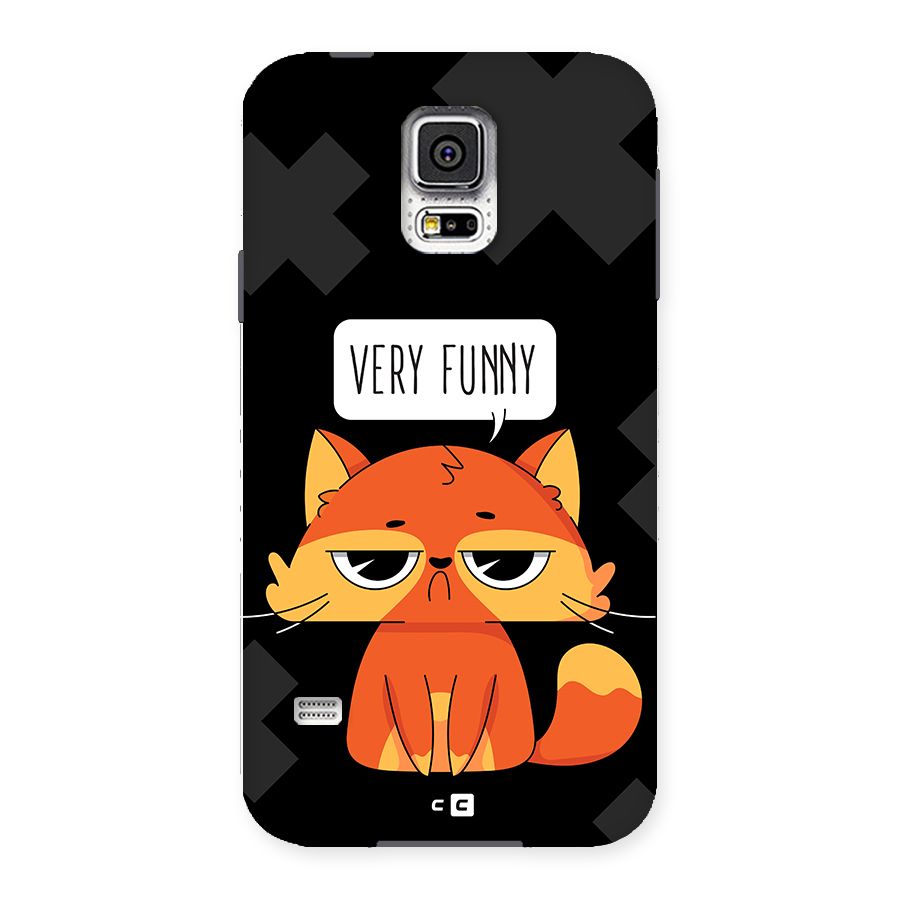 Very Funny Cat Back Case for Galaxy S5