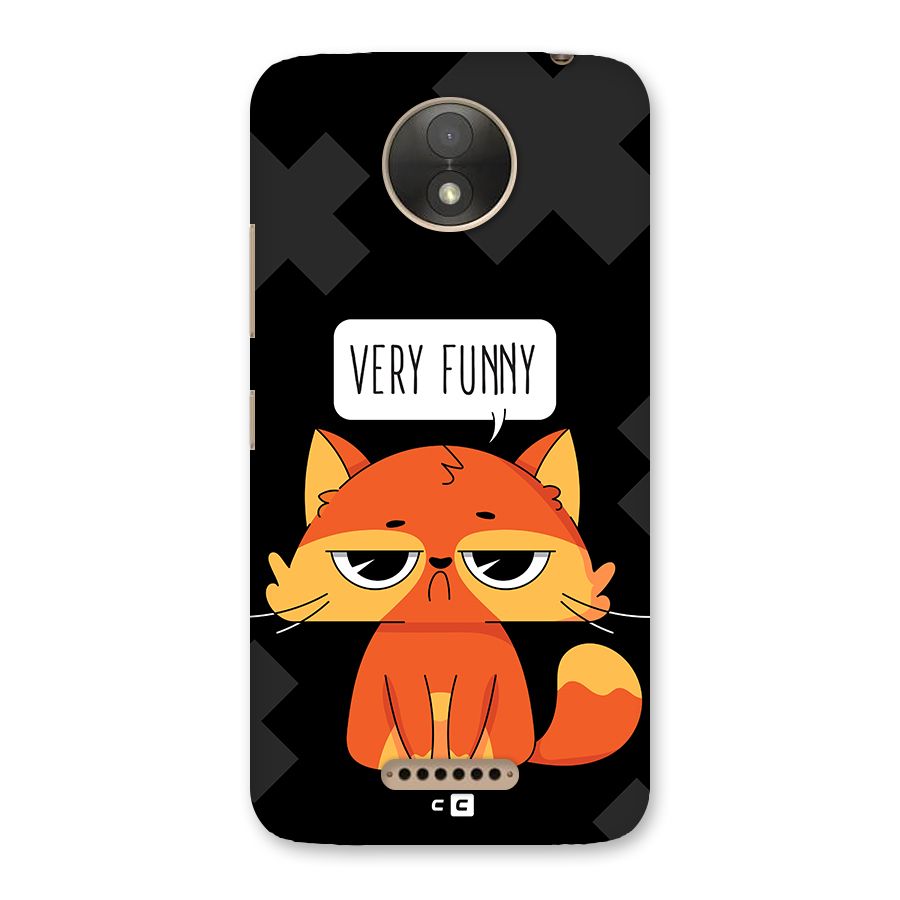 Very Funny Cat Back Case for Moto C Plus