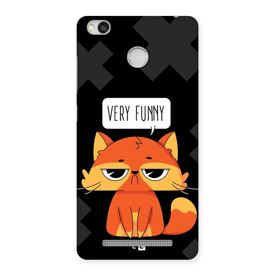 Very Funny Cat Back Case for Redmi 3S Prime