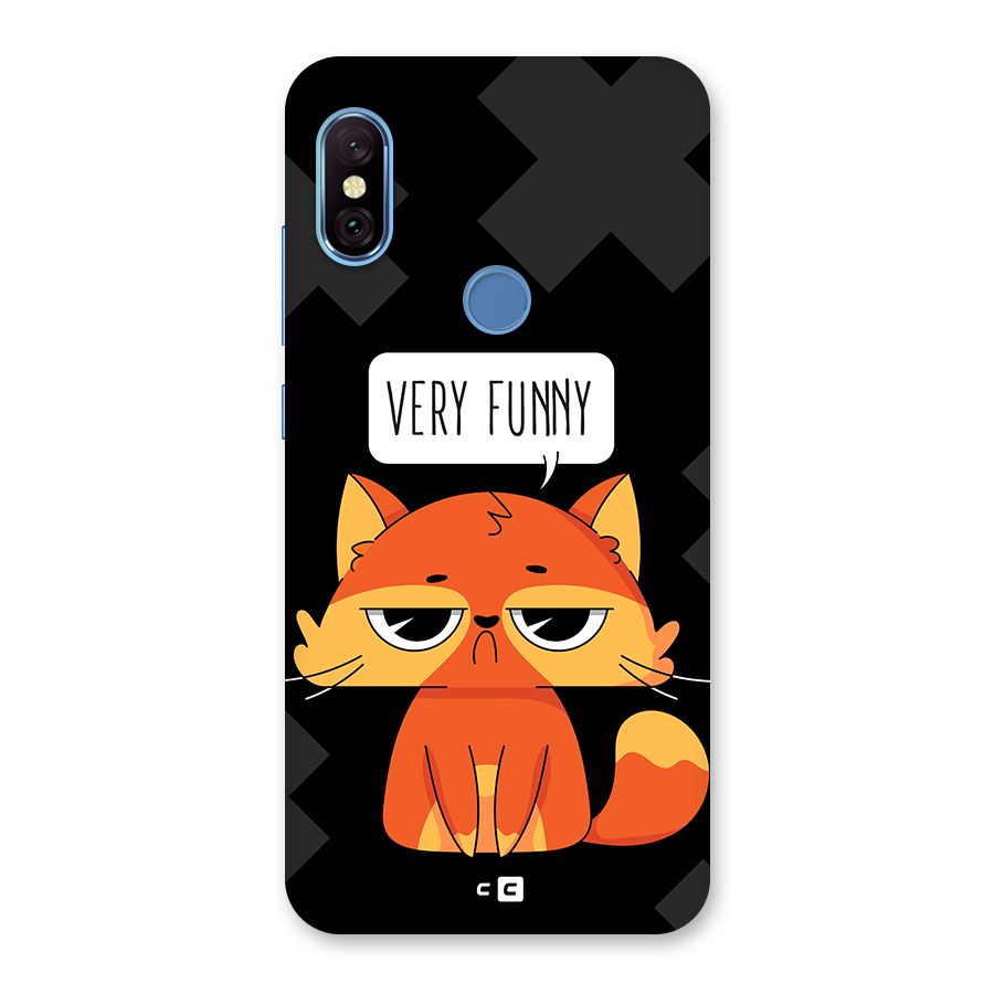 Very Funny Cat Back Case for Redmi Note 6 Pro