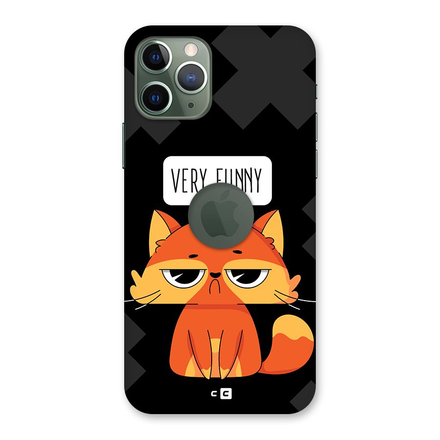 Very Funny Cat Back Case for iPhone 11 Pro Logo  Cut