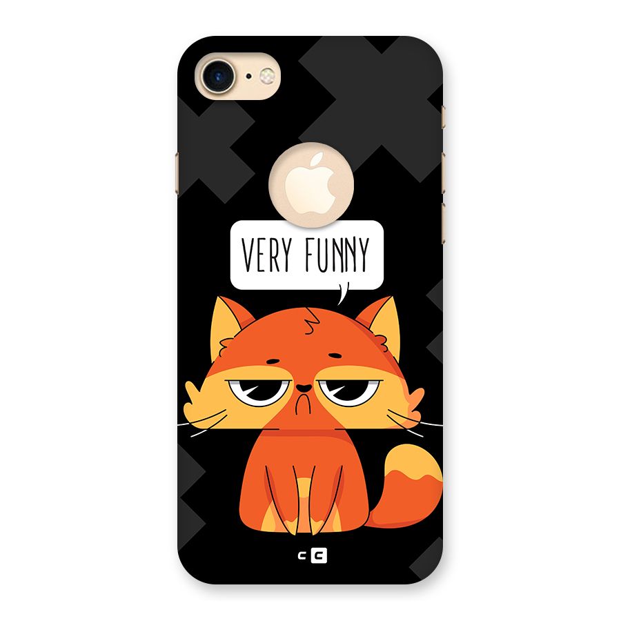 Very Funny Cat Back Case for iPhone 7 Logo Cut