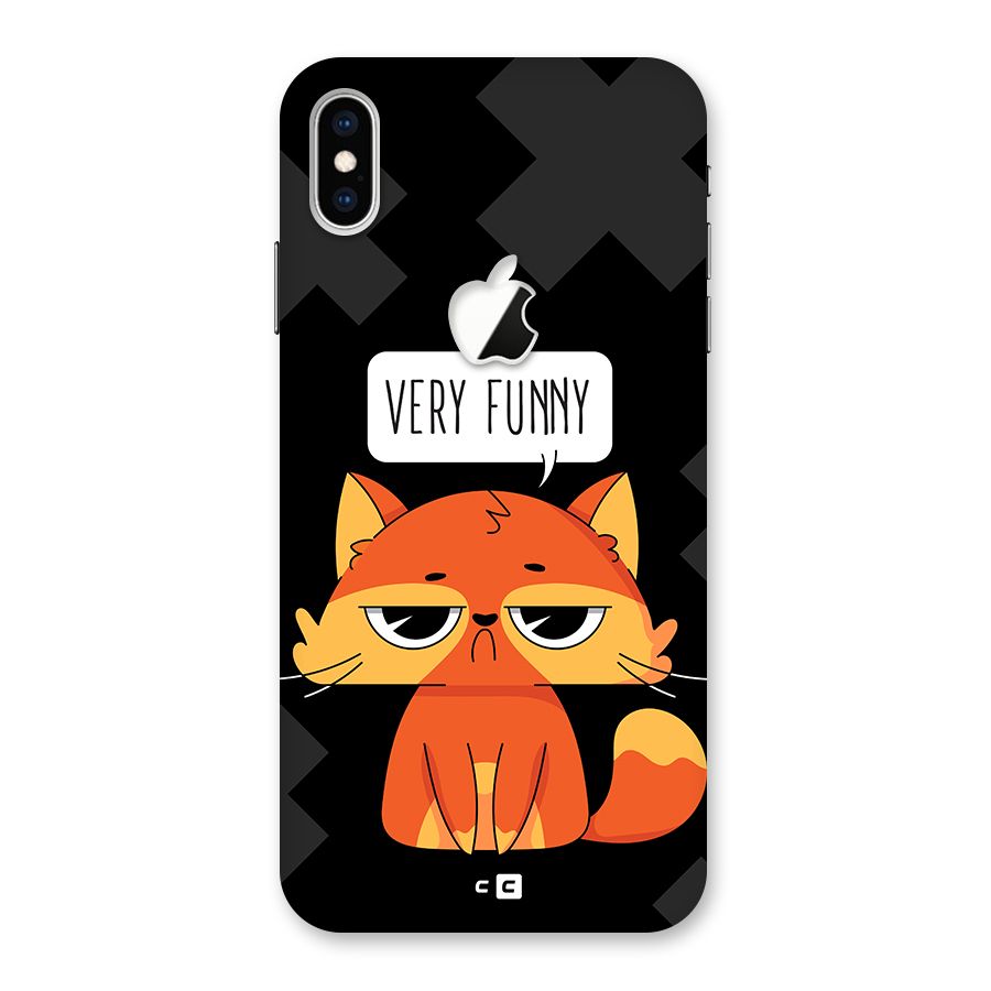 Very Funny Cat Back Case for iPhone XS Max Apple Cut