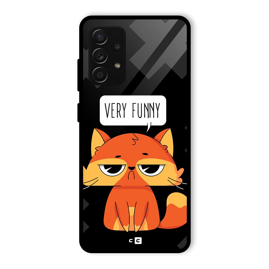 Very Funny Cat Glass Back Case for Galaxy A53 5G