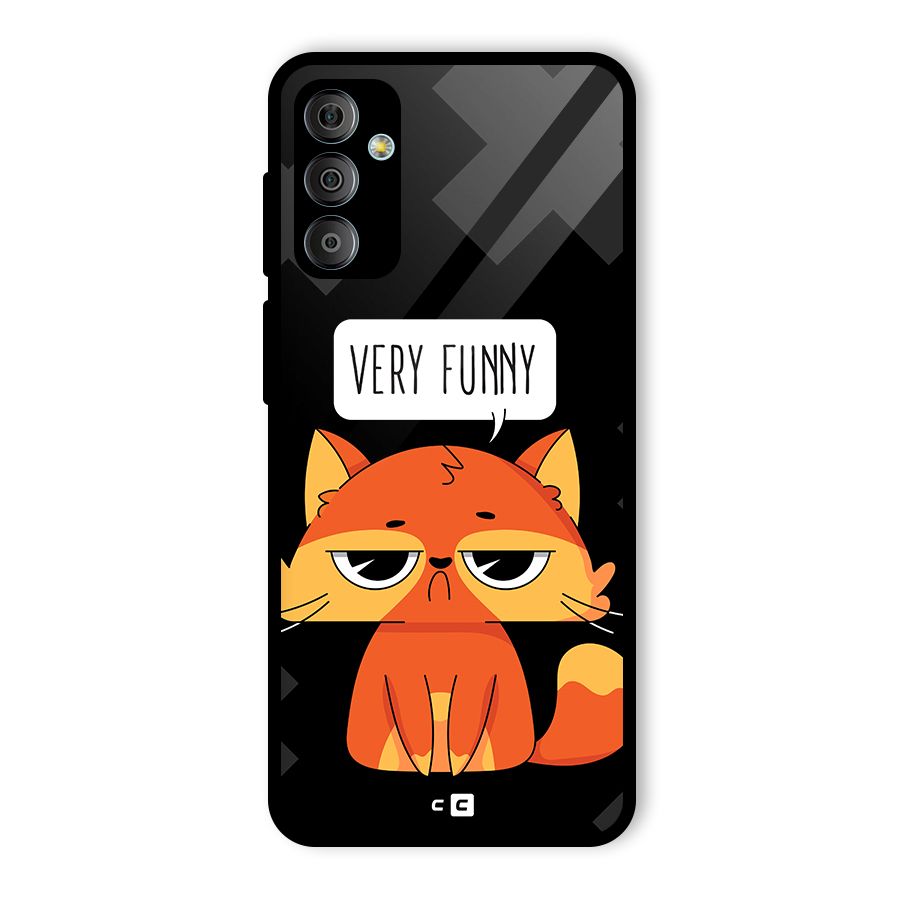 Very Funny Cat Glass Back Case for Galaxy F23