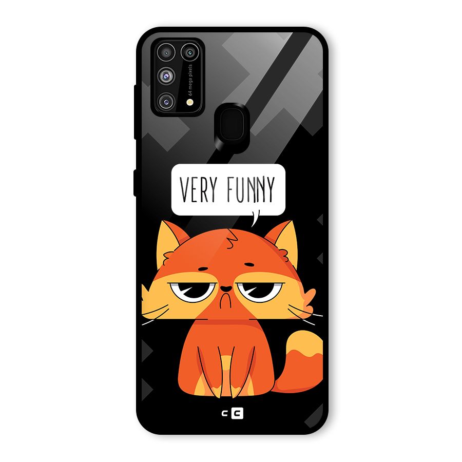 Very Funny Cat Glass Back Case for Galaxy F41